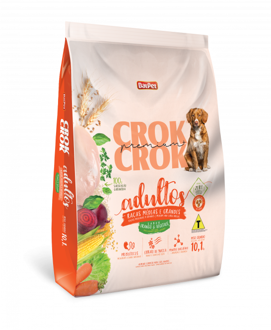 Crok Crok Adultos Pollo y Vegetales Razas Medianas y Grandes