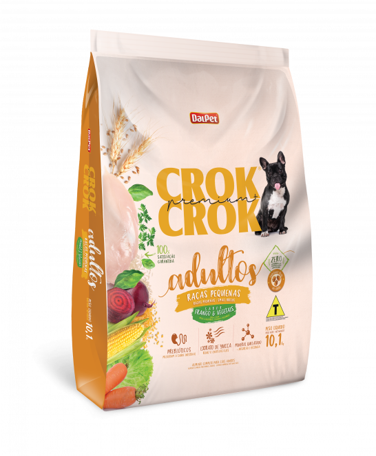 Crok Crok Adultos Frango e Vegetais Raças Pequenas